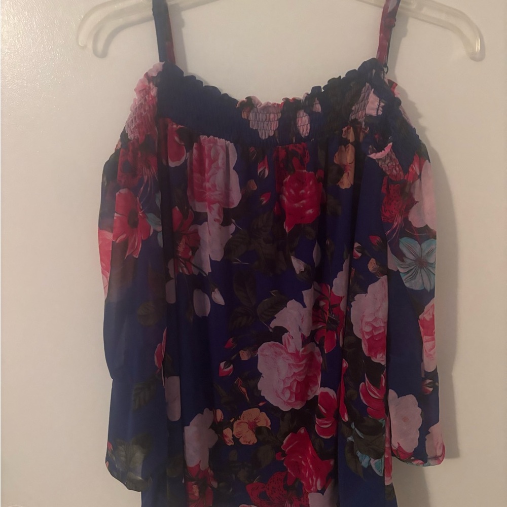 INC International Concepts Floral Print Off-Shoulder Blouse
